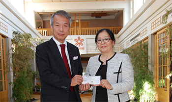 Mitsui Foundation Cheque Presentation